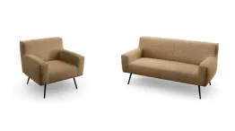 divano e poltrona in piuma