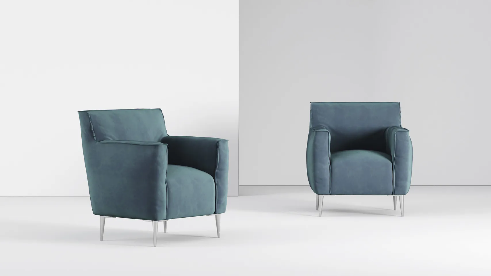 poltroncina in piuma luna