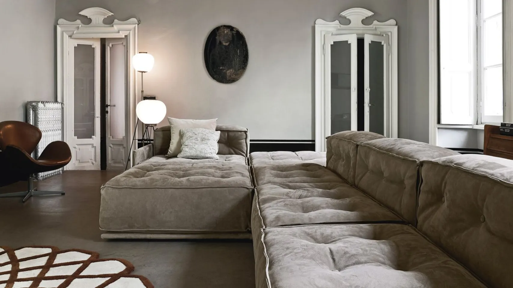  divano componibile in pelle Glamour