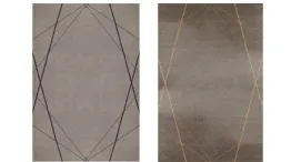 tappeto con disegno geometrico