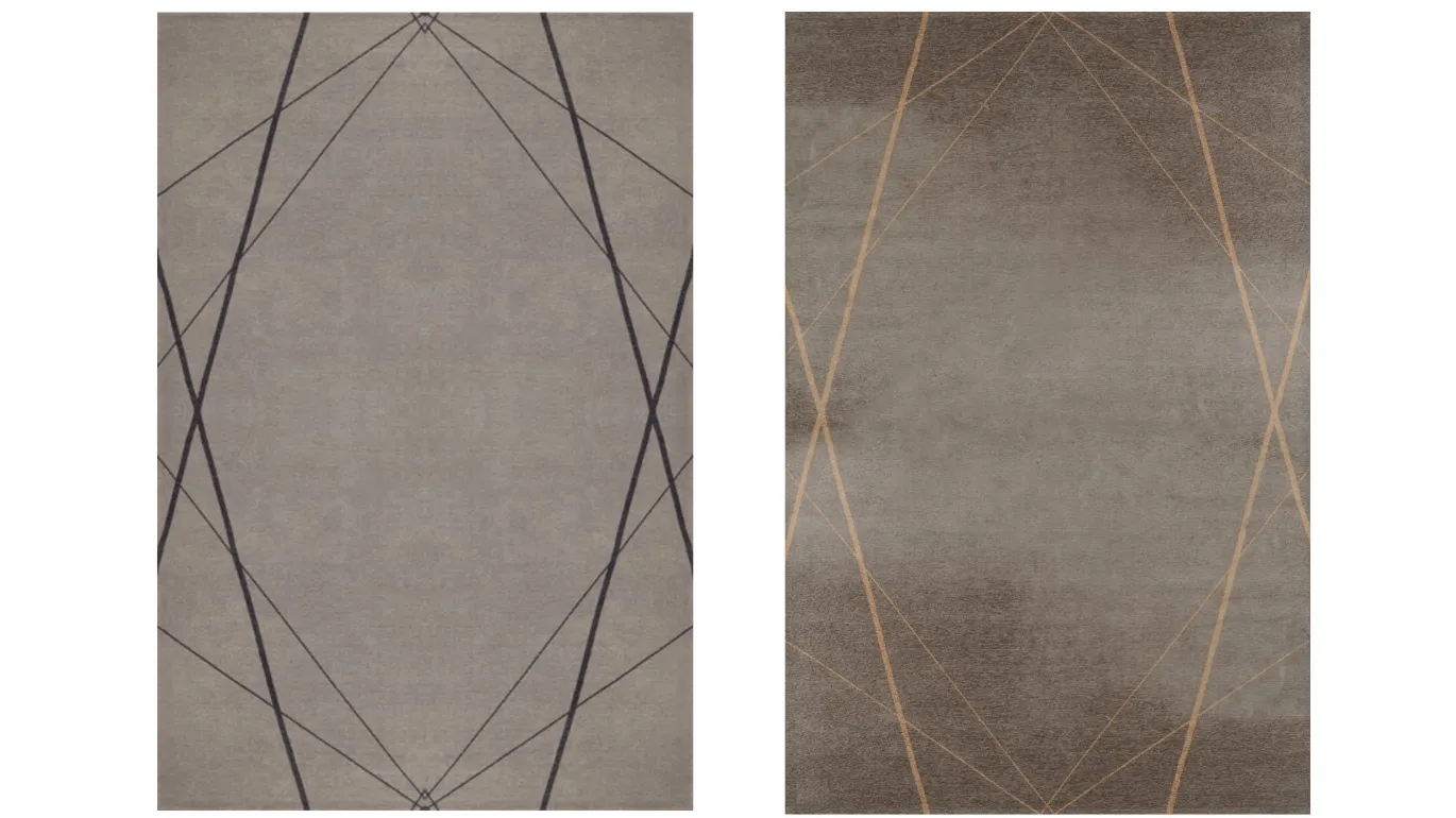 tappeto con disegno geometrico