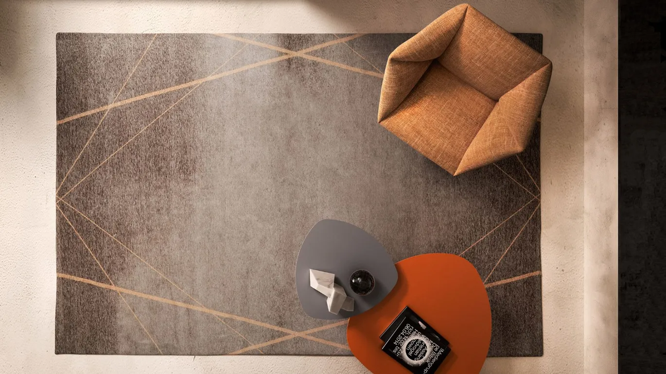 tappeto geometrico per ambienti moderni