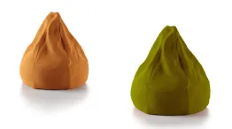 lupin pouf poltrona a sacco in pelle