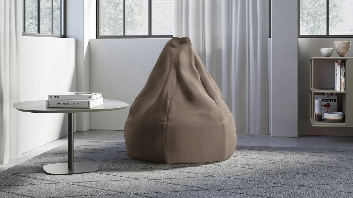 lupin pouf poltrona a sacco in tessuto 