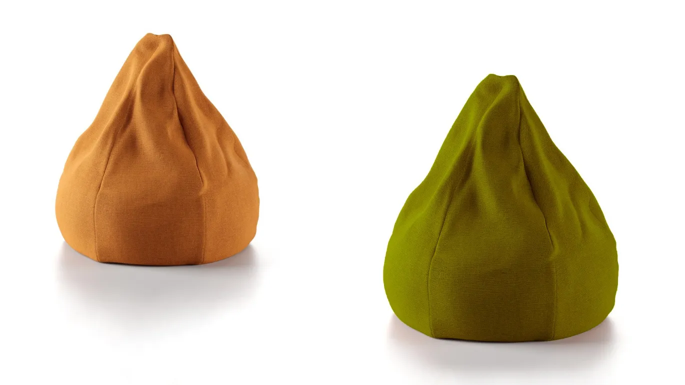 lupin pouf poltrona a sacco in pelle