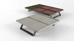 otis tavolino di design con inserti laccati