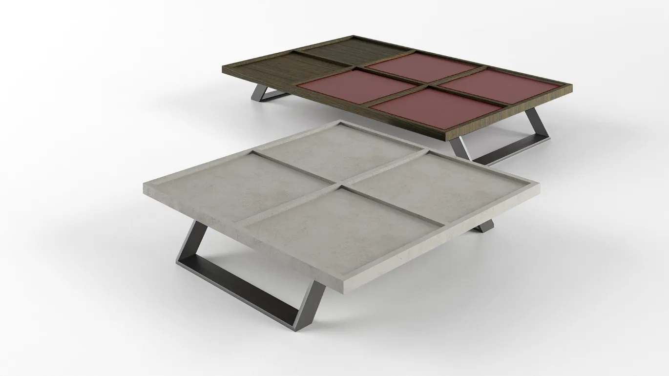 otis tavolino di design con inserti laccati