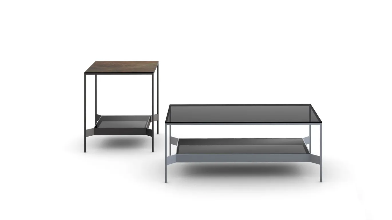 Tavolini dal design moderno con doppio ripiano