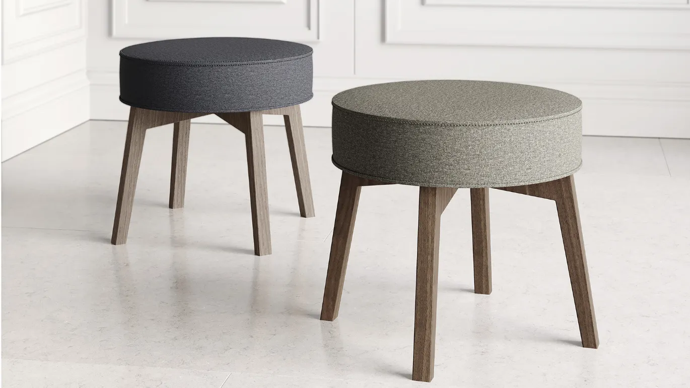 pouf sgabello in tessuto rik