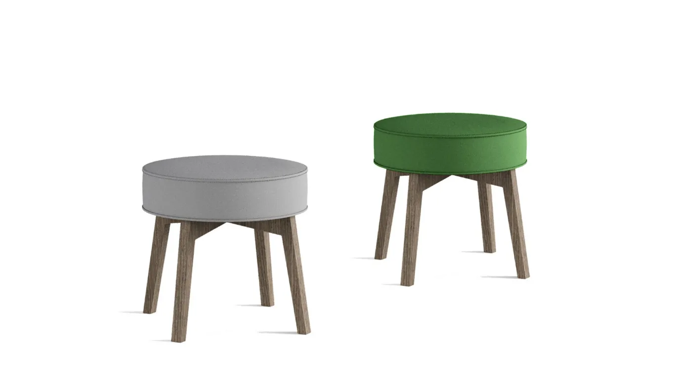 pouf sgabello in microfibra rik