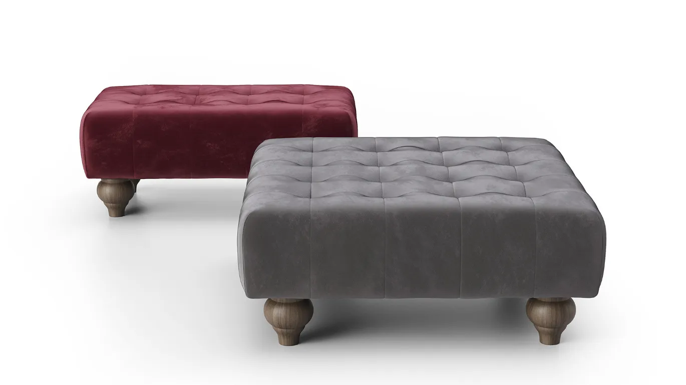 pouf classico con impuntura ronny