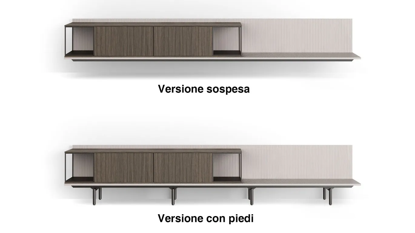 madia sospesa o con piedi