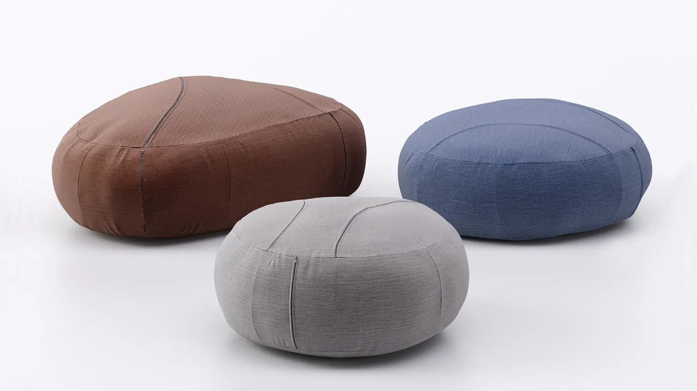 pouf colorati sassi