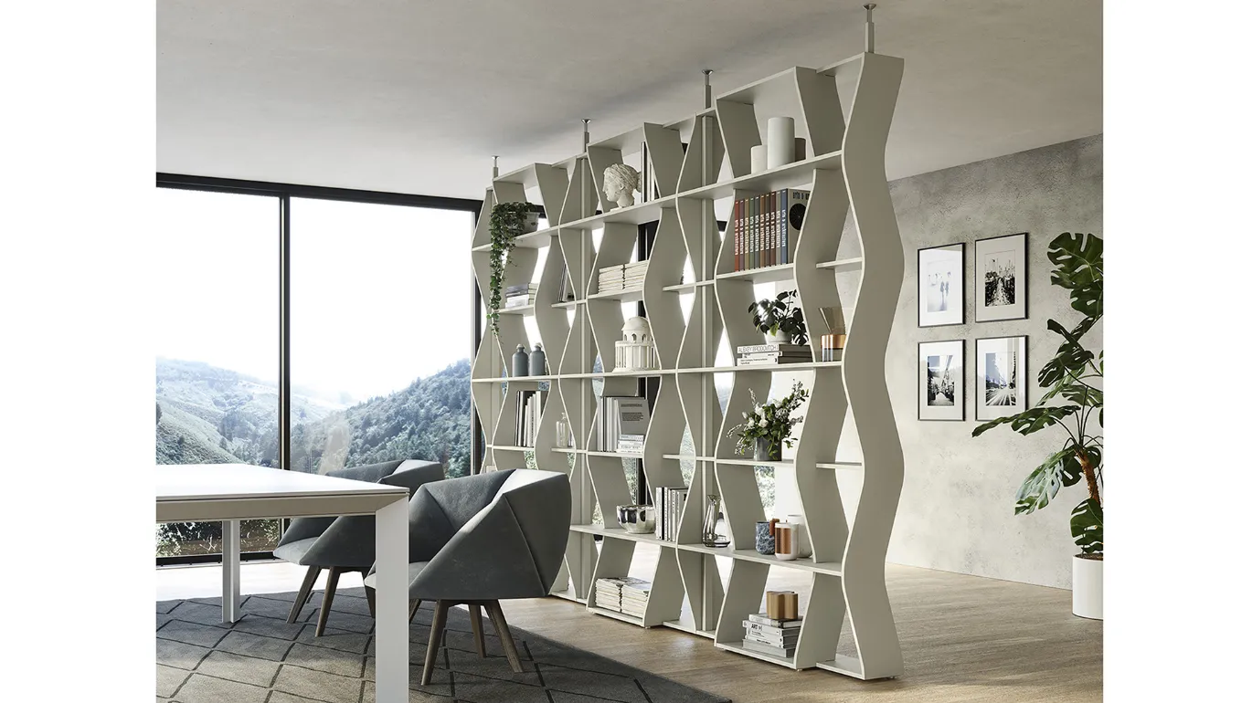 libreria a soffitto swing