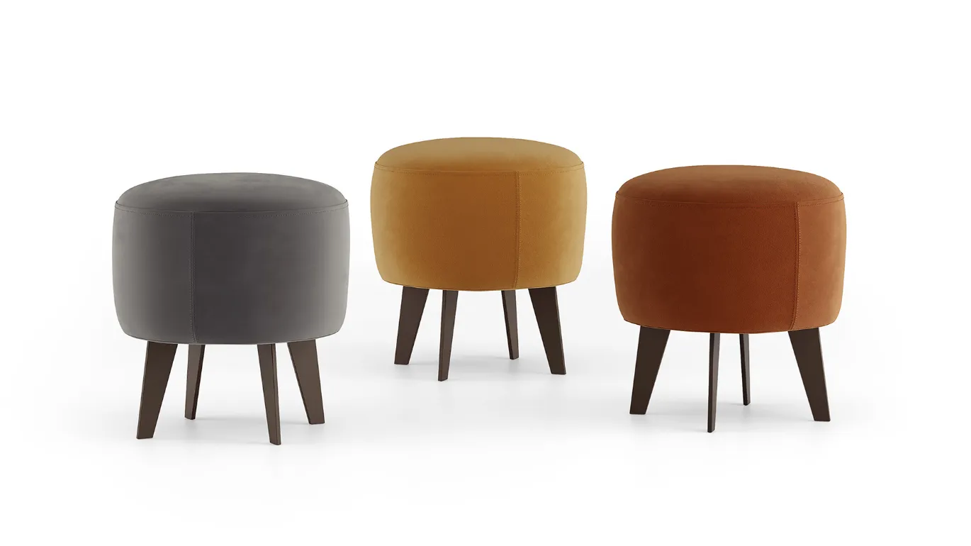 pouf alto in tessuto tiger